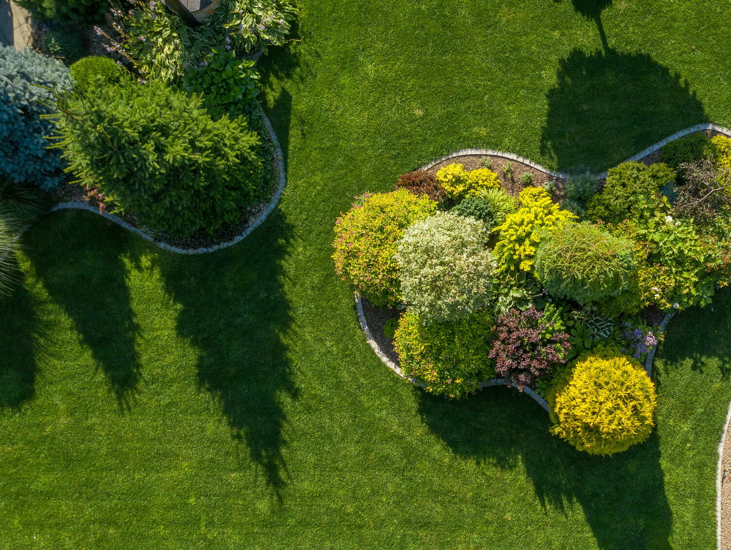 Maintenance of Landscape Island in Big Backyard Garden